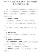 2023年4月南方石墨（郴州）新材料科技有限公司销售招标公告